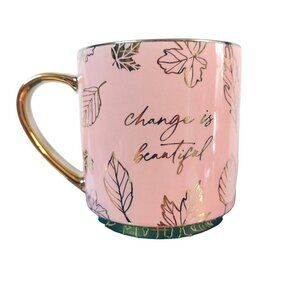 Erin Condren EXCLUSIVE Gold and Blush "Change is Beautiful" Ceramic Mug